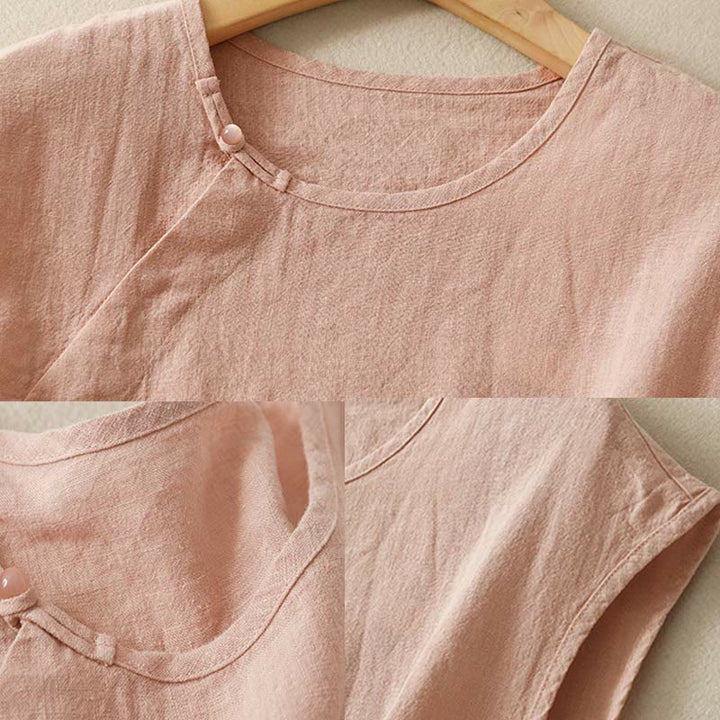 Buddha Stones wiosenna, patchworkowa, prosta, bezrękawa kamizelka damska z bawełny - image 6