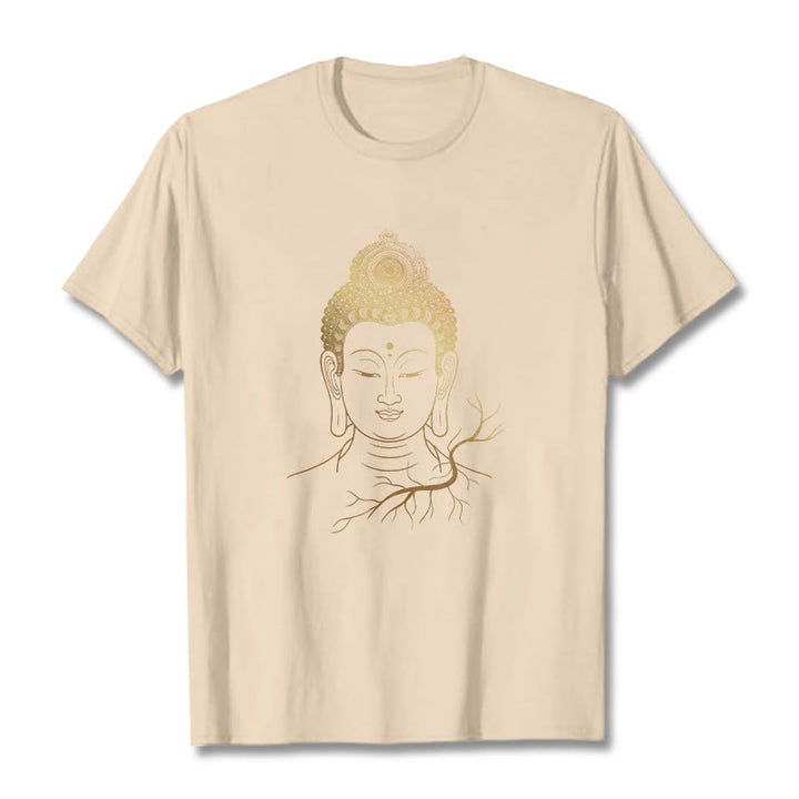 Koszulka z motywem głowy Buddy z Buddha Stones w kolorze złotym - For - 2XL - image 8