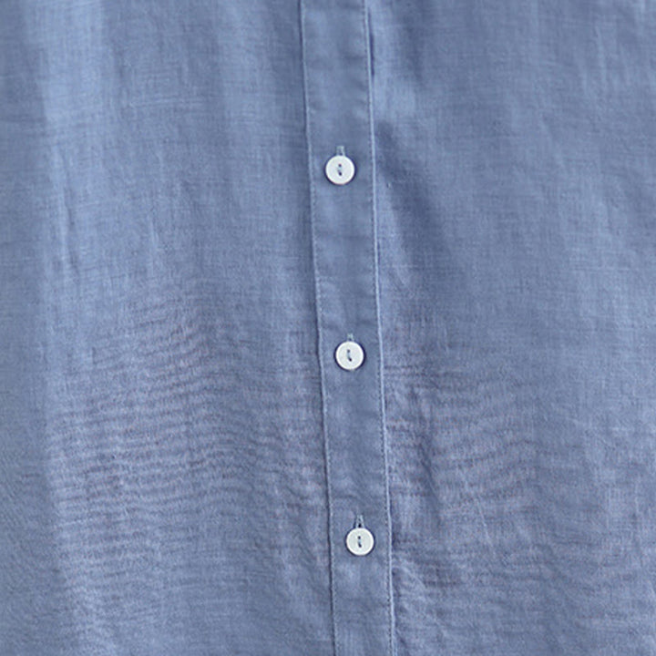 Sukienka midi z jednorzędową plisowaną sukienką Buddha Stones bez rękawów z bawełny i lnu - image 27