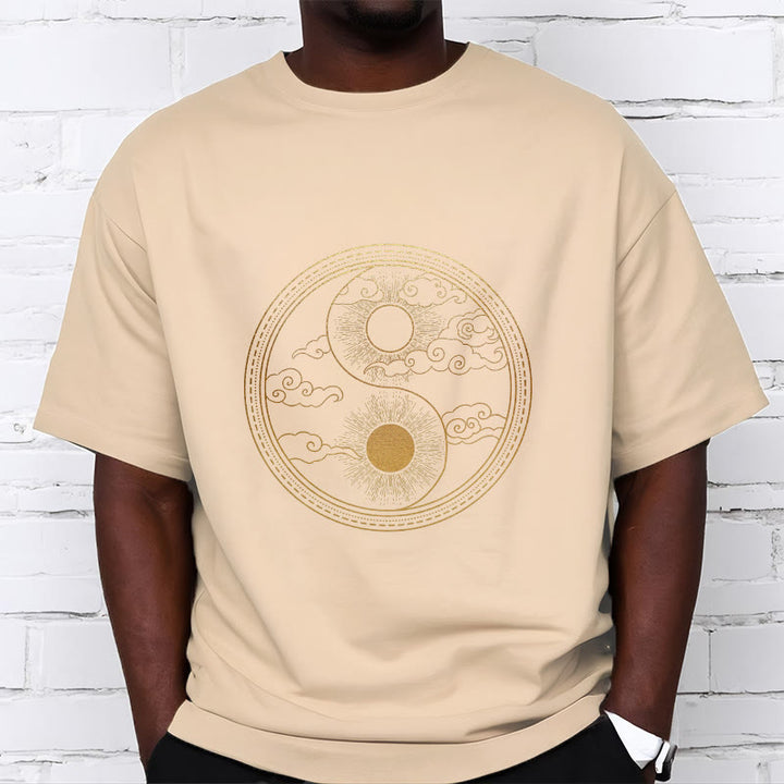 Koszulka z nadrukiem Buddha Stones Yin Yang Sun Uspicious Clouds - image 14