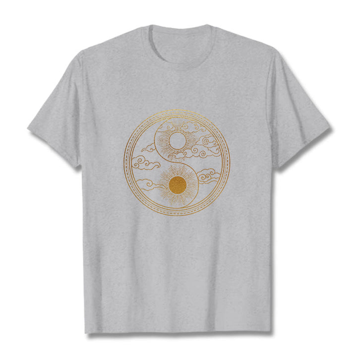 Koszulka z nadrukiem Buddha Stones Yin Yang Sun Uspicious Clouds - Jasnoszary - 2XL - image 11