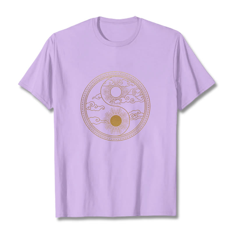 Koszulka z nadrukiem Buddha Stones Yin Yang Sun Uspicious Clouds - Śliwka - 2XL - image 19