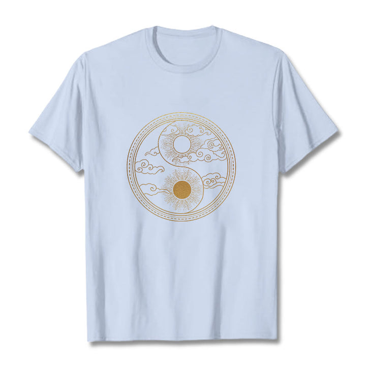 Koszulka z nadrukiem Buddha Stones Yin Yang Sun Uspicious Clouds - Jasnoniebieski - 2XL - image 12
