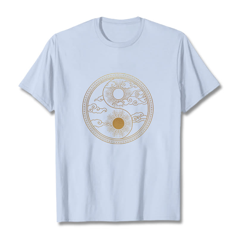 Koszulka z nadrukiem Buddha Stones Yin Yang Sun Uspicious Clouds - Jasnoniebieski - 2XL - image 11