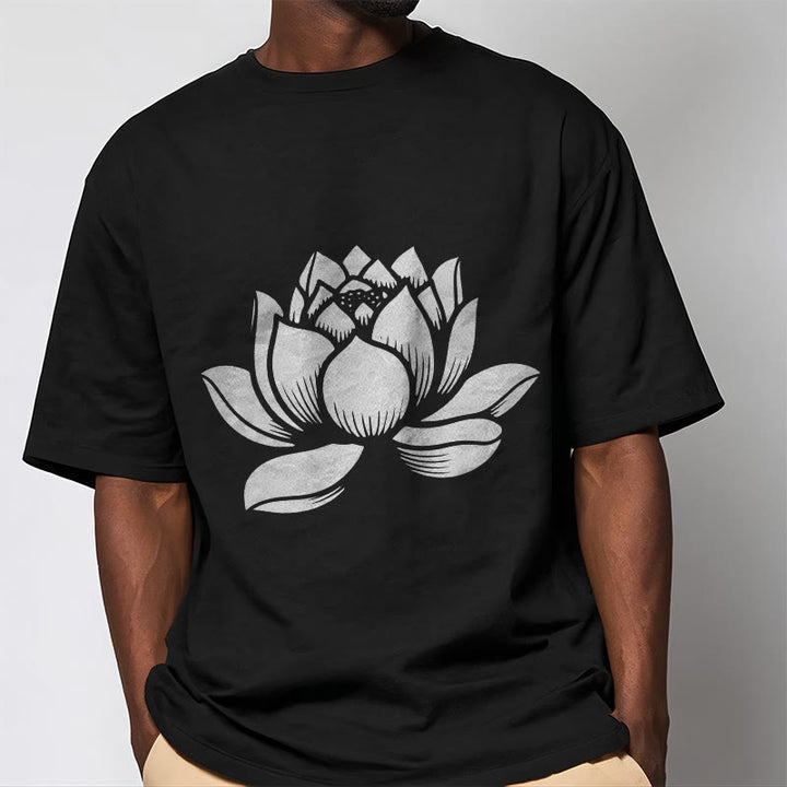 Koszulka z nadrukiem Buddha Stones Lotosu Kwiat T-shirt - image 4