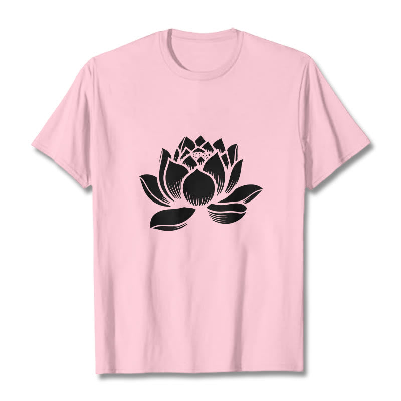Koszulka z nadrukiem Buddha Stones Lotosu Kwiat T-shirt - Jasnoróżowy - 2XL - image 12