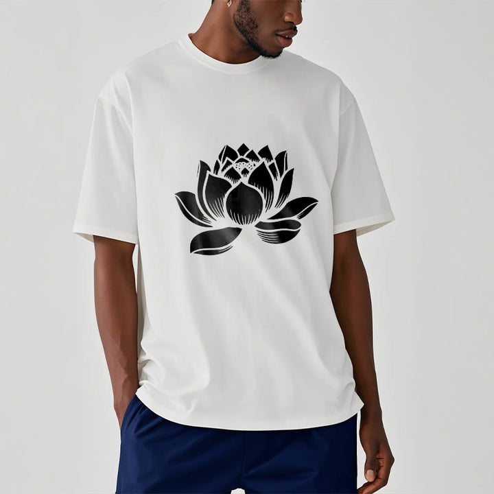 Koszulka z nadrukiem Buddha Stones Lotosu Kwiat T-shirt - image 8