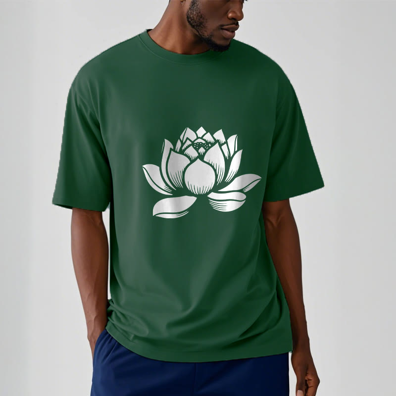 Koszulka z nadrukiem Buddha Stones Lotosu Kwiat T-shirt - image 1