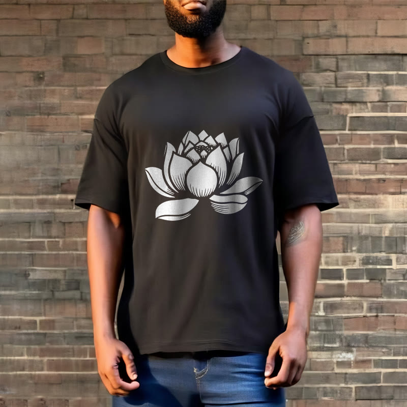 Koszulka z nadrukiem Buddha Stones Lotosu Kwiat T-shirt - image 5