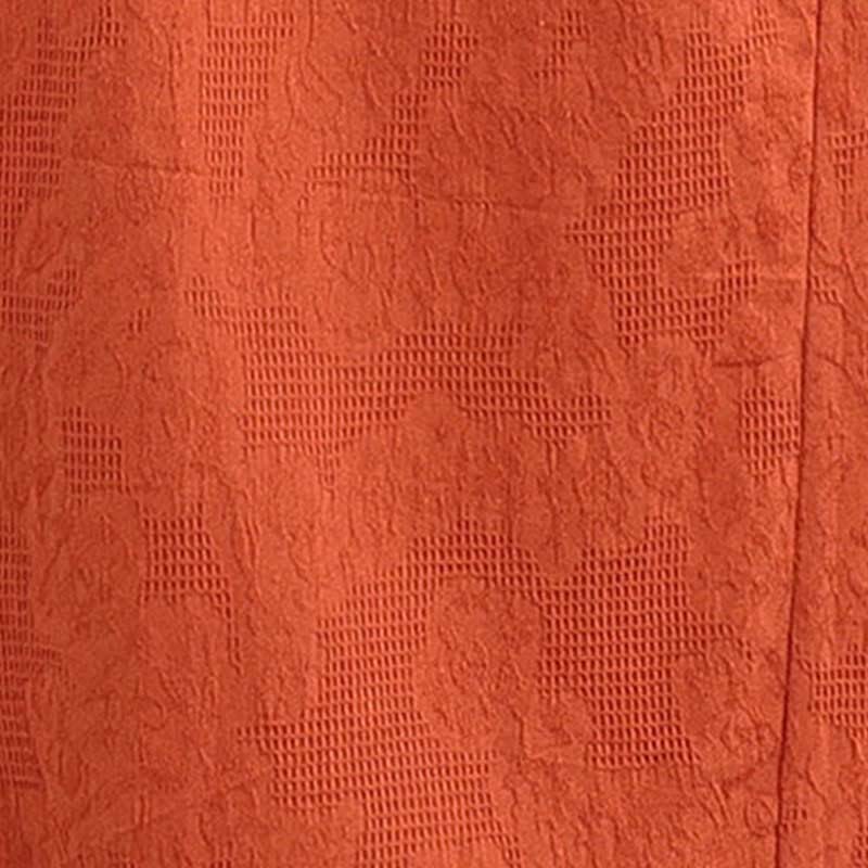 Sukienka midi z krótkim rękawem i kieszeniami, wykonana z gładkiej żakardowej bawełny i lnu, z motywem Buddha Stones - image 19