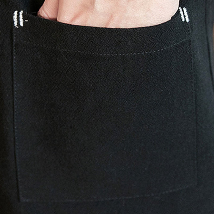 Buddha Stones, prosta chińska kurtka z żabą i guzikami, bawełniano-lniane, męska, kimono z rękawami trzy czwarte - image 19