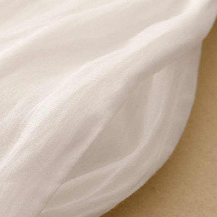 Buddha Stones Geometryczne Haftowane Elastyczna Talia Damskie Spodnie Bawełniane Lniane Szerokie Nogawki Z Kieszeniami - image 23