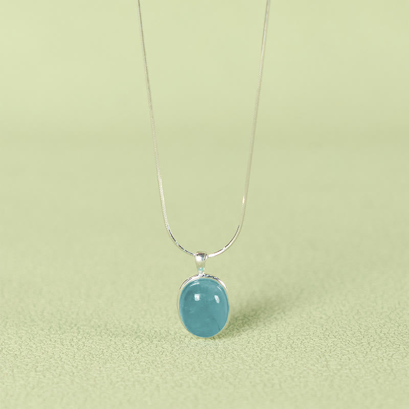 Buddha Stones 925 Srebro Sterlingowe Akwamaryn Uzdrawiający Naszyjnik Łańcuch Obojczyka Wisiorek - image 2