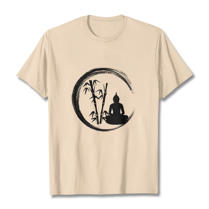 Buddha Stones Zen Statua Buddy Siedząca Bambusowa Medytacja Koszulka T-shirt - For - 2XL - image 8