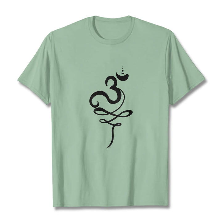 T-shirt z motywem sanskrytu z Buddha Stones - PaleGreen - 2XL - image 15