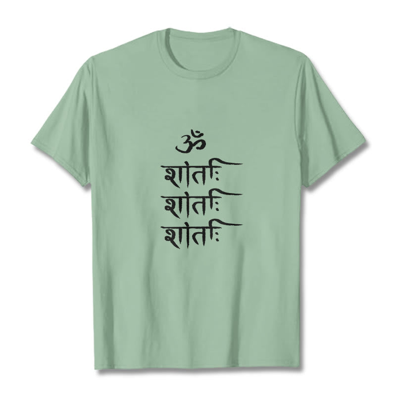 T-shirt z motywem sanskryckim z Buddha Stones OM MANTRA - PaleGreen - 2XL - image 15