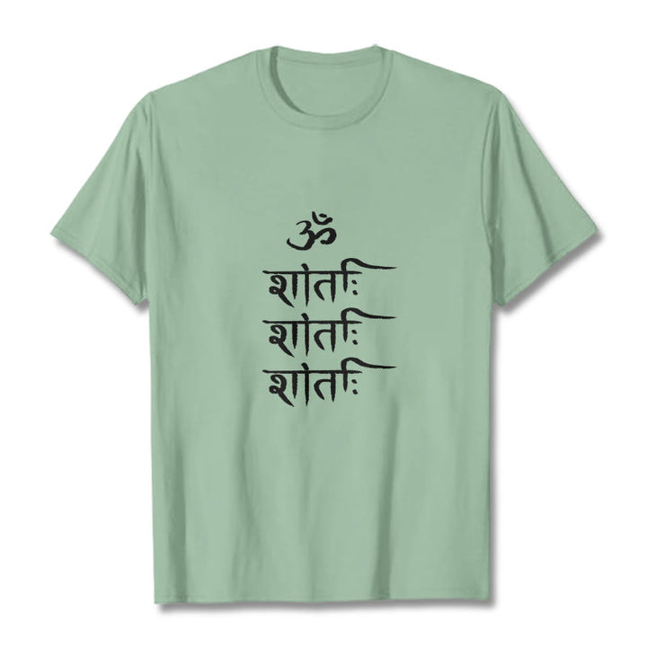 T-shirt z motywem sanskryckim z Buddha Stones OM MANTRA - PaleGreen - 2XL - image 15