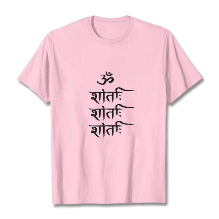T-shirt z motywem sanskryckim z Buddha Stones OM MANTRA - Jasnoróżowy - 2XL - image 12