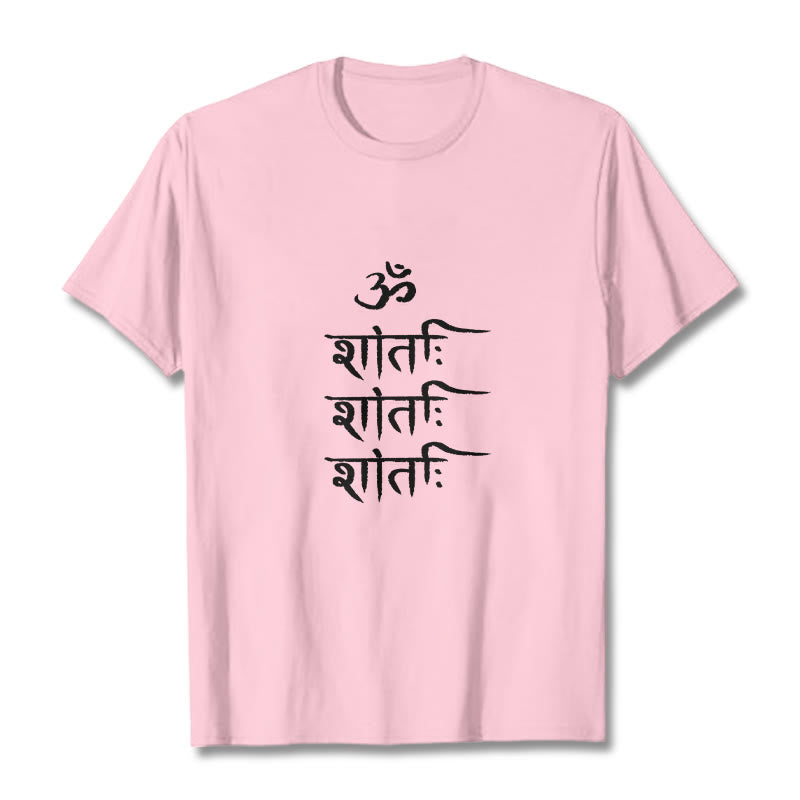 T-shirt z motywem sanskryckim z Buddha Stones OM MANTRA - Jasnoróżowy - 2XL - image 13