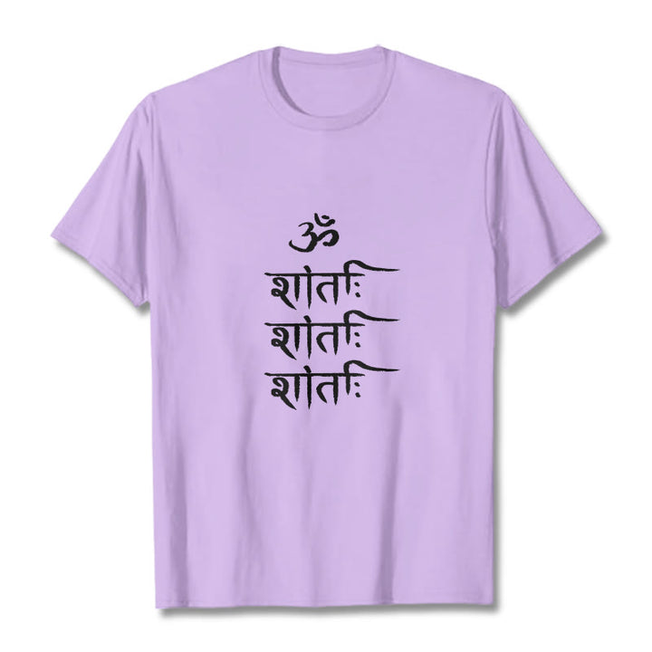 T-shirt z motywem sanskryckim z Buddha Stones OM MANTRA - Śliwka - 2XL - image 17