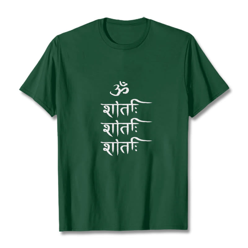 T-shirt z motywem sanskryckim z Buddha Stones OM MANTRA - ForestGreen - 2XL - image 0