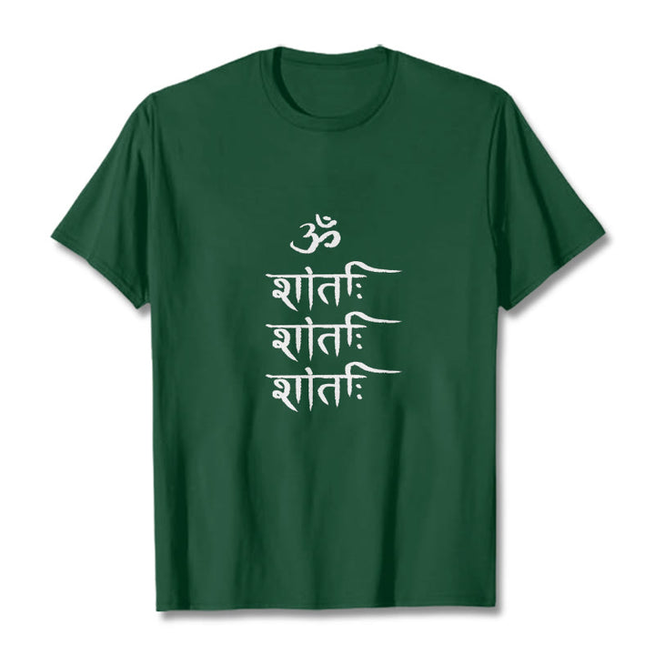 T-shirt z motywem sanskryckim z Buddha Stones OM MANTRA - ForestGreen - 2XL - image 0
