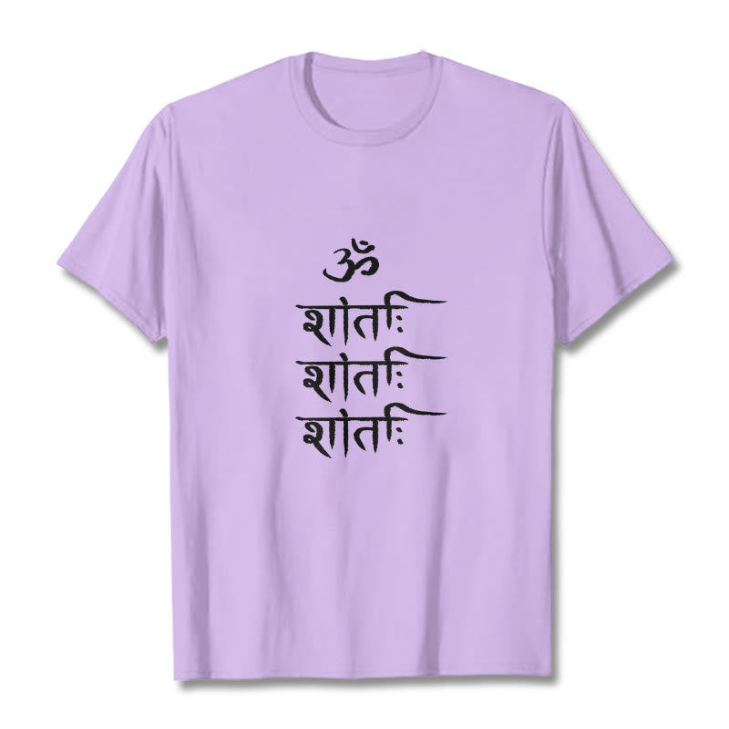 T-shirt z motywem sanskryckim z Buddha Stones OM MANTRA - Śliwka - 2XL - image 16