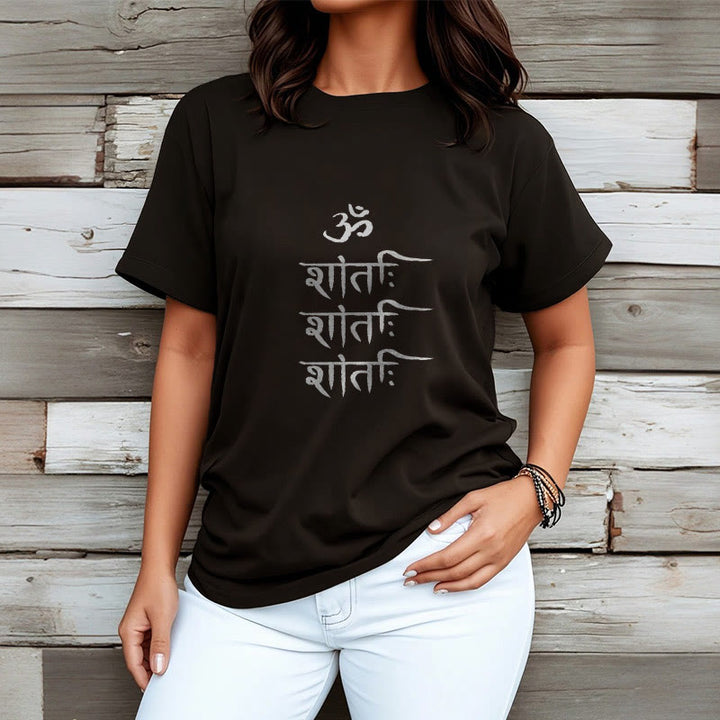 T-shirt z motywem sanskryckim z Buddha Stones OM MANTRA - image 5