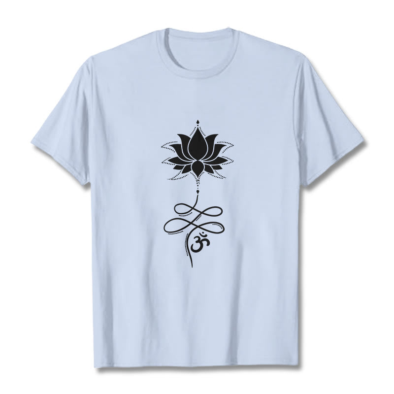 Buddha Stones Lotus OM Sanskryt - Jasnoniebieski - 2XL - image 18