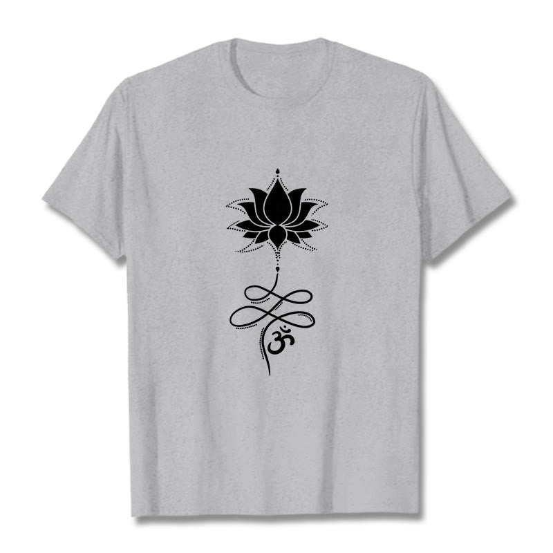 Buddha Stones Lotus OM Sanskryt - Jasnoszary - 2XL - image 19