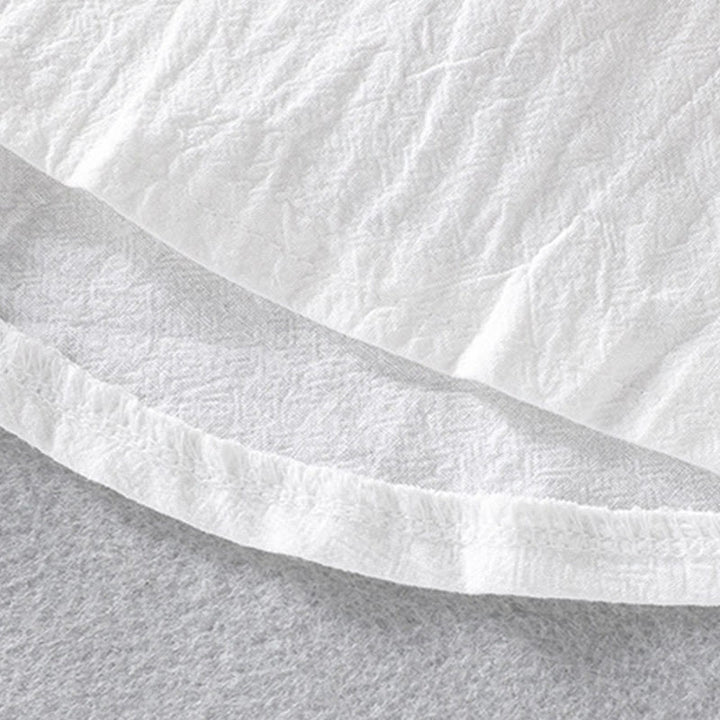 Koszula męska z bawełny i lnu Buddha Stones Vintage Casual Single Breasted z trzema czwartymi rękawami i kieszenią - image 8