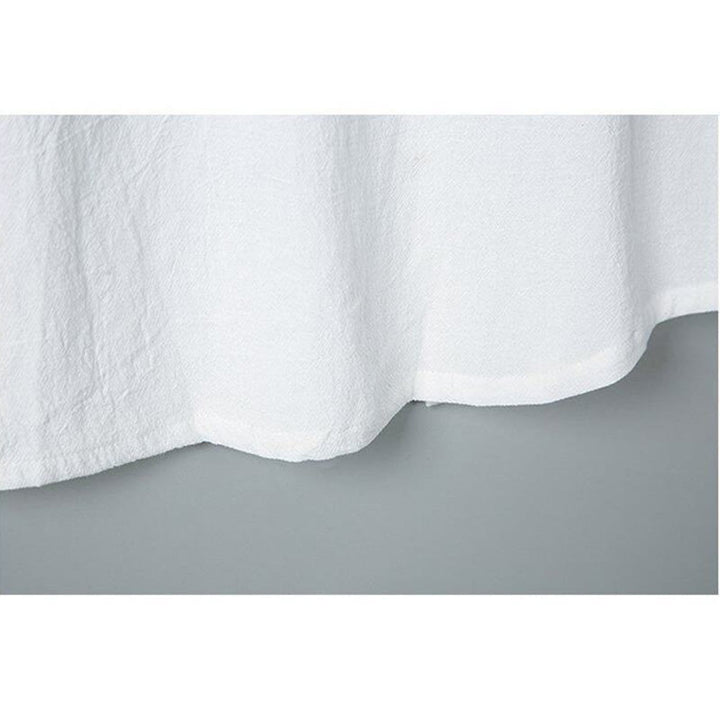 Koszula męska z krótkim rękawem z bawełny i lnu z nadrukiem w jednolitym kolorze i Buddha Stones - image 6