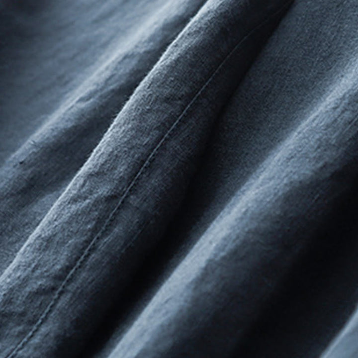 Buddha Stones Letnie Proste Swobodne 7-8 Długość Sznurowane Damskie Bawełniane Lniane Spodnie Harem Z Kieszeniami - image 17