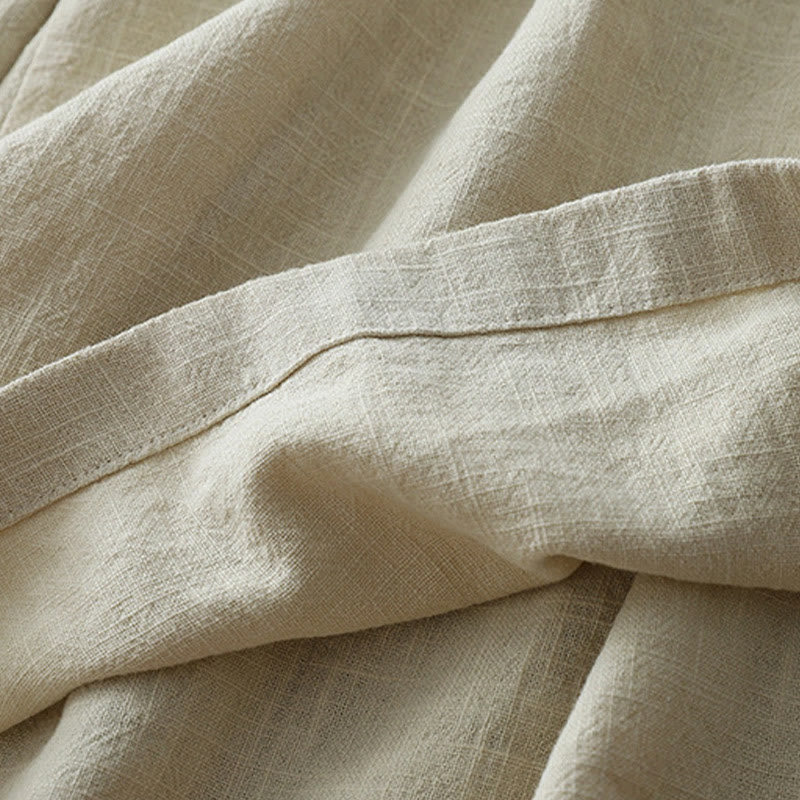 Buddha Stones Luźne, proste, luźne, 7-8 długości, damskie, szerokie nogawki, poliestrowe, z kieszeniami - image 4