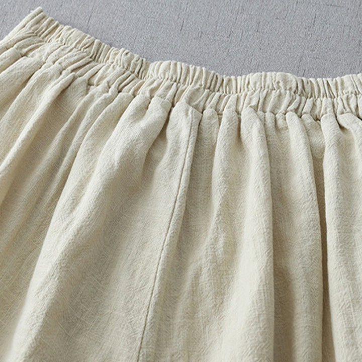 Buddha Stones Luźne, proste, luźne, 7-8 długości, damskie, szerokie nogawki, poliestrowe, z kieszeniami - image 8