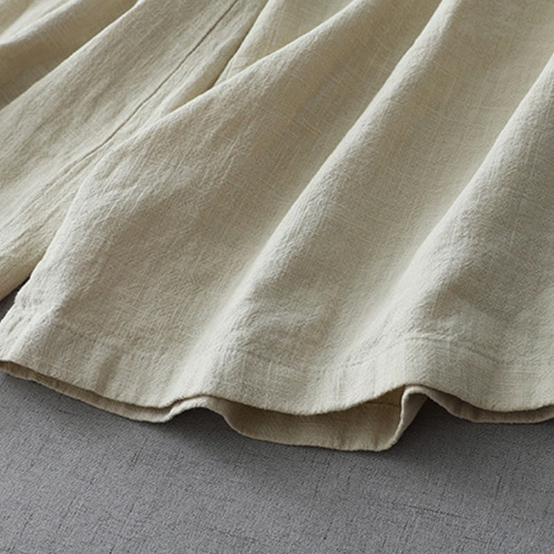 Buddha Stones Luźne, proste, luźne, 7-8 długości, damskie, szerokie nogawki, poliestrowe, z kieszeniami - image 9