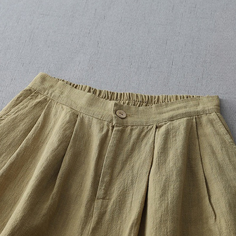 Buddha Stones Luźne, proste, luźne, 7-8 długości, damskie, szerokie nogawki, poliestrowe, z kieszeniami - image 13