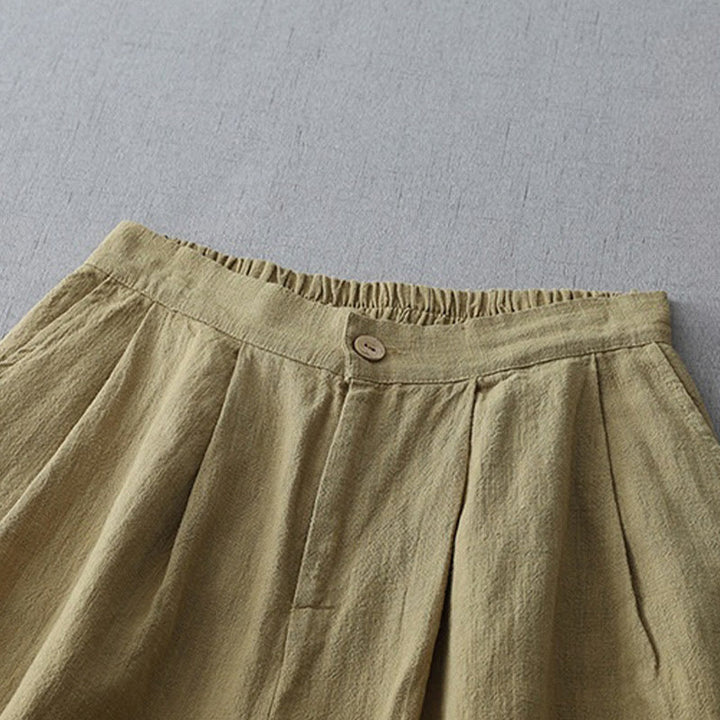 Buddha Stones Luźne, proste, luźne, 7-8 długości, damskie, szerokie nogawki, poliestrowe, z kieszeniami - image 13