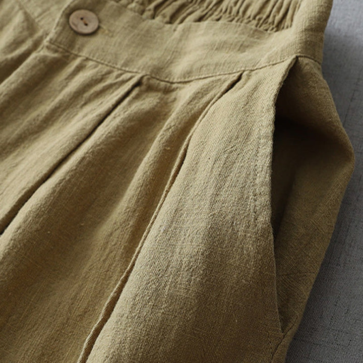 Buddha Stones Luźne, proste, luźne, 7-8 długości, damskie, szerokie nogawki, poliestrowe, z kieszeniami - image 12