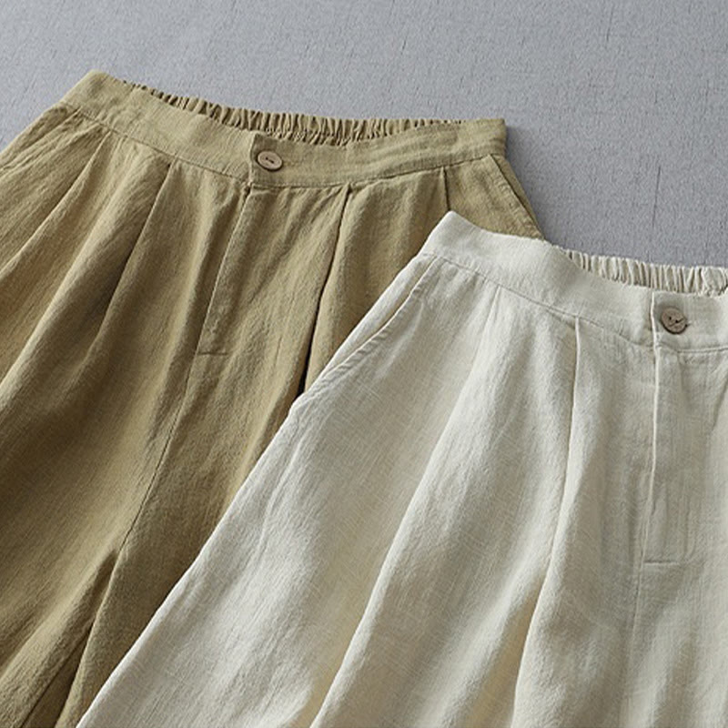 Buddha Stones Luźne, proste, luźne, 7-8 długości, damskie, szerokie nogawki, poliestrowe, z kieszeniami - image 17