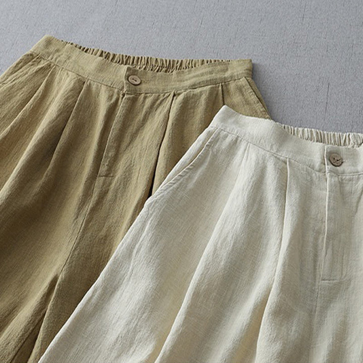 Buddha Stones Luźne, proste, luźne, 7-8 długości, damskie, szerokie nogawki, poliestrowe, z kieszeniami - image 17