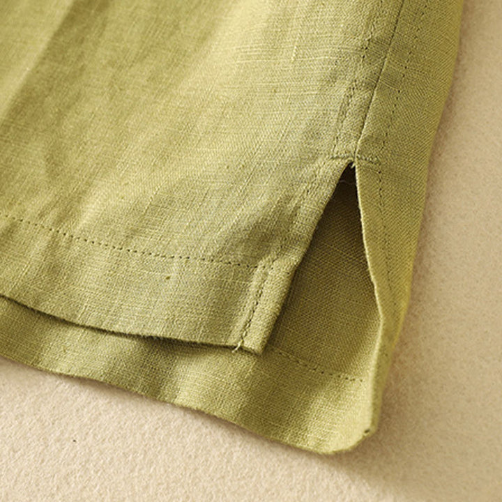 Koszulka damska z krótkim rękawem i dekoltem w serek z Buddha Stones, letnia, swobodna, prosta, bawełniana - image 4