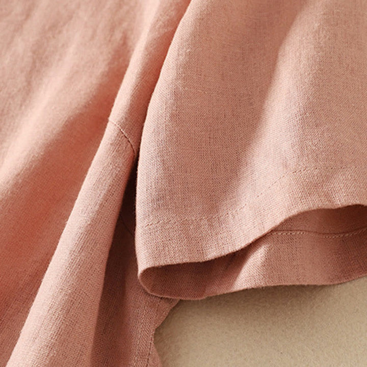 Koszulka damska z krótkim rękawem i dekoltem w serek z Buddha Stones, letnia, swobodna, prosta, bawełniana - image 7