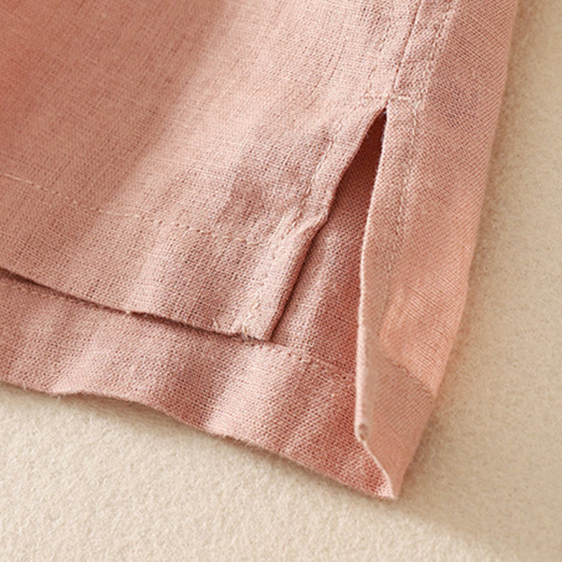 Koszulka damska z krótkim rękawem i dekoltem w serek z Buddha Stones, letnia, swobodna, prosta, bawełniana - image 8