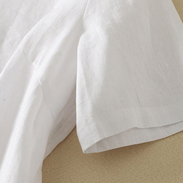 Koszulka damska z krótkim rękawem i dekoltem w serek z Buddha Stones, letnia, swobodna, prosta, bawełniana - image 16