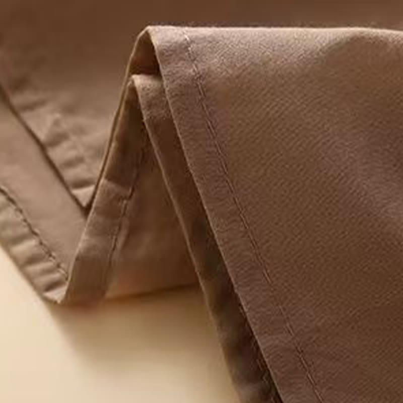 Koszula damska z haftowanym wzorem kwiatowym Buddha Stones Casual z okrągłym dekoltem i krótkim rękawem, wykonana z bawełny i lnu - image 8