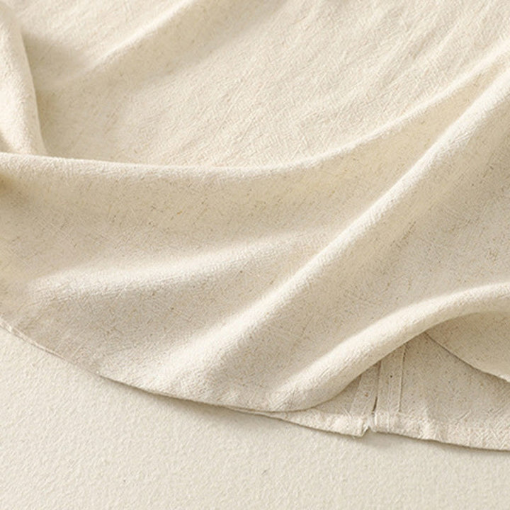 Buddha Stones Casual Szycie Kolor Ręcznie Robione Guziki Projekt Midi Sukienka Poliester Bez Rękawów Sukienka Z Kieszeniami - image 12