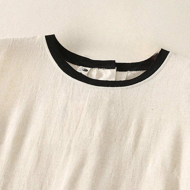 Buddha Stones Casual Szycie Kolor Ręcznie Robione Guziki Projekt Midi Sukienka Poliester Bez Rękawów Sukienka Z Kieszeniami - image 7