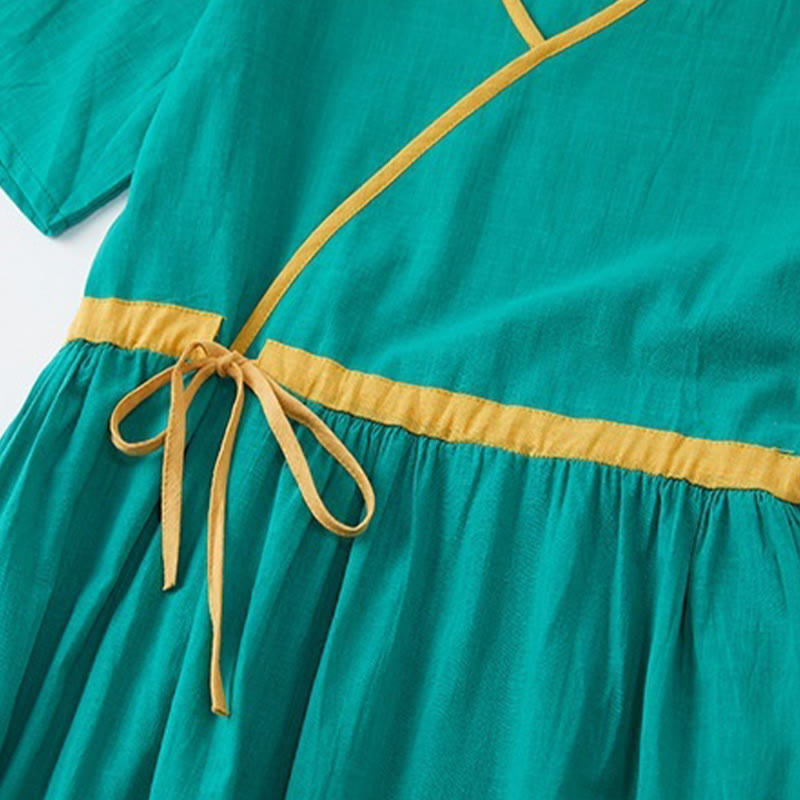 Sukienka midi z krótkim rękawem i dekoltem w serek z Buddha Stones - image 11