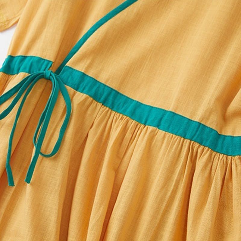 Sukienka midi z krótkim rękawem i dekoltem w serek z Buddha Stones - image 14